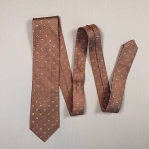 Jos. A. Bank Men’s Executive Collection Silk Necktie Tan Geometric Tie Classic